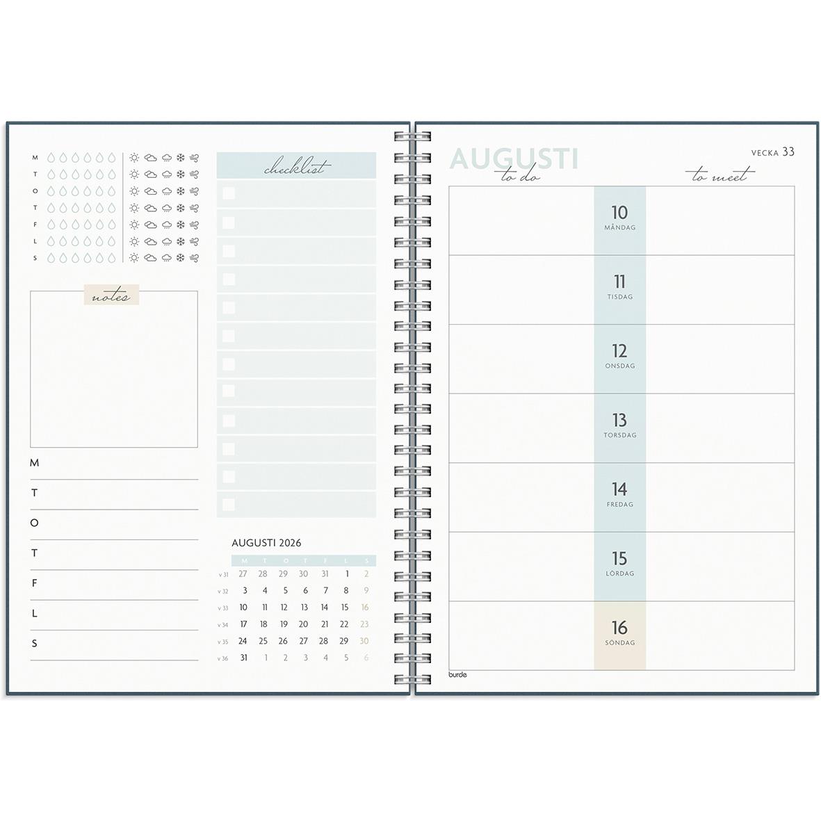 Almanacka 1273 Life Planner Week, Blue 2021 16011179_2