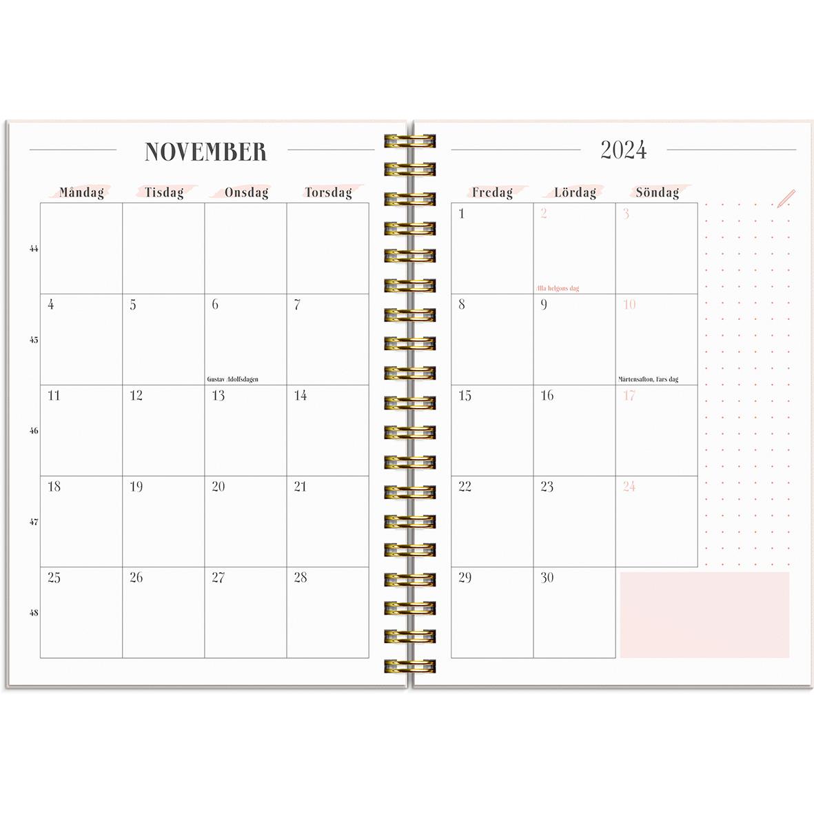 Almanacka 1277 Life Planner Pink A6 2021 16011183_3