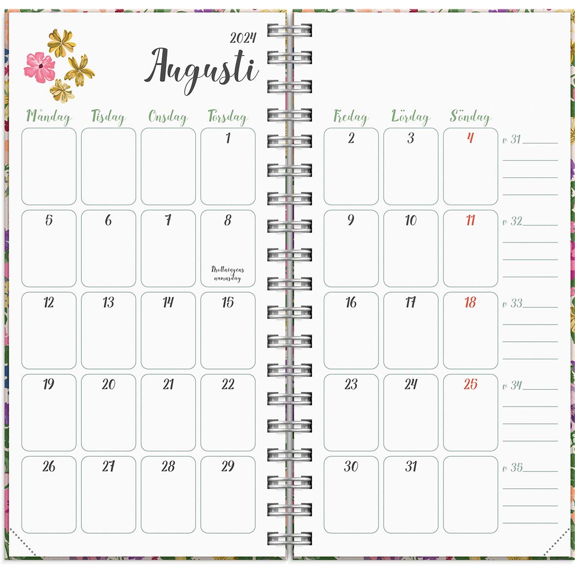 Almanacka 1278 Life planner Slim Flower 2021 16011184_3