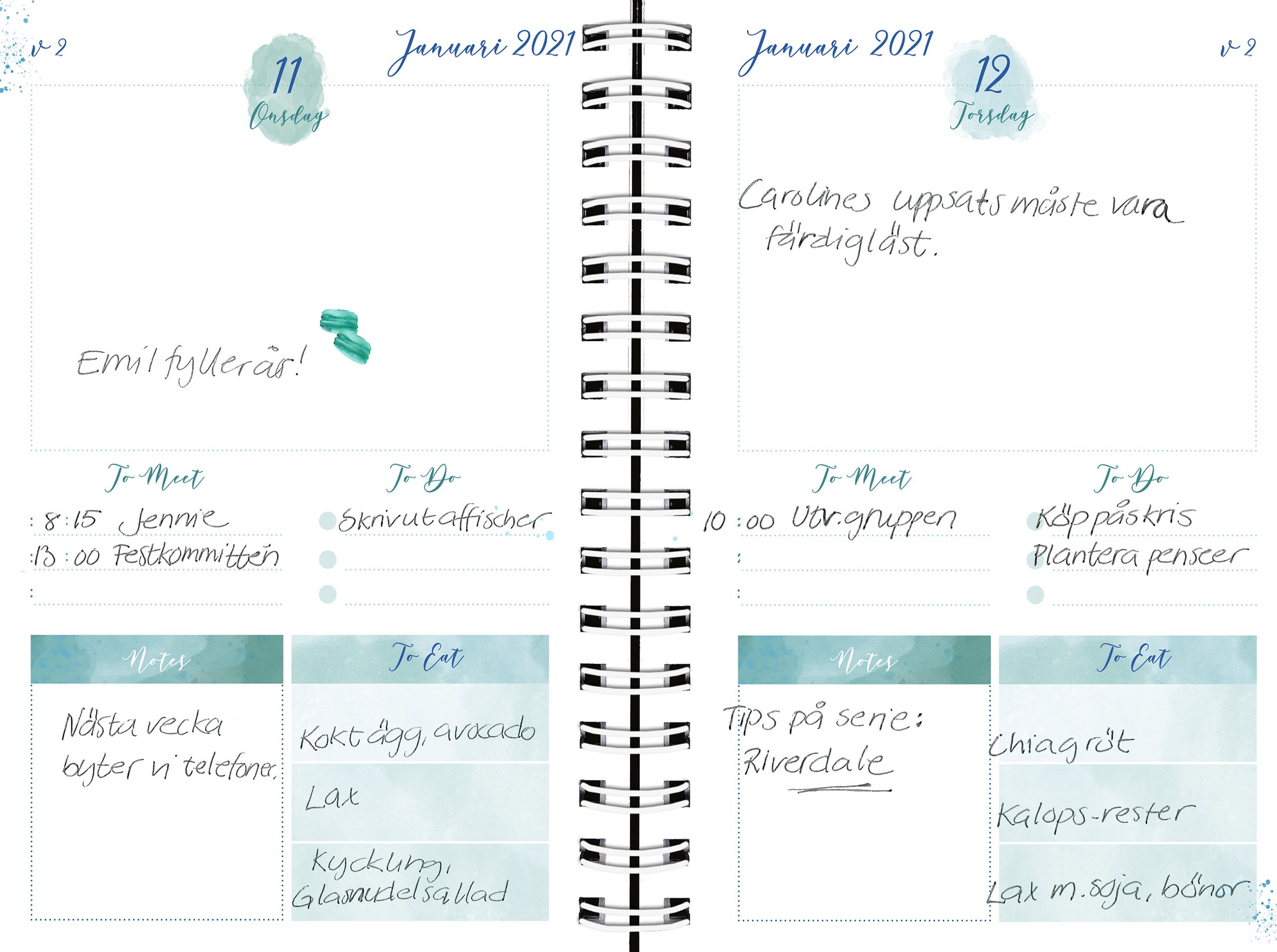 Almanacka 1282 Life Planner Diary Blue 2021 16011185_2