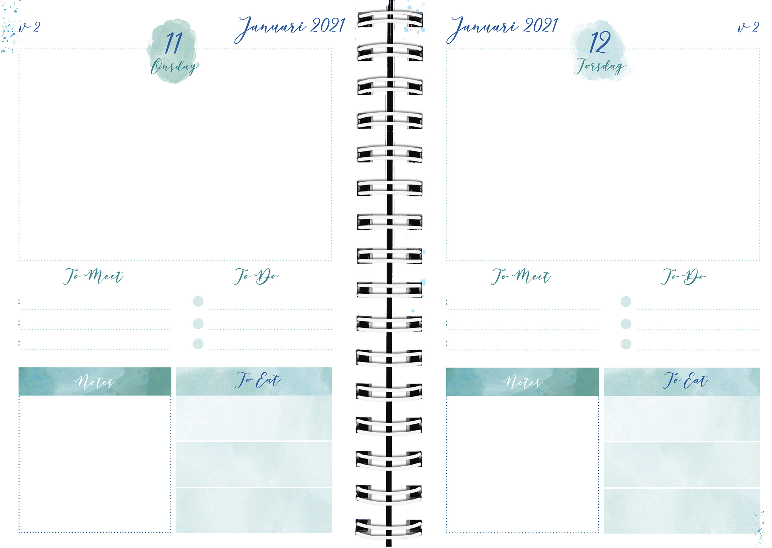 Almanacka 1282 Life Planner Diary Blue 2021 16011185_3
