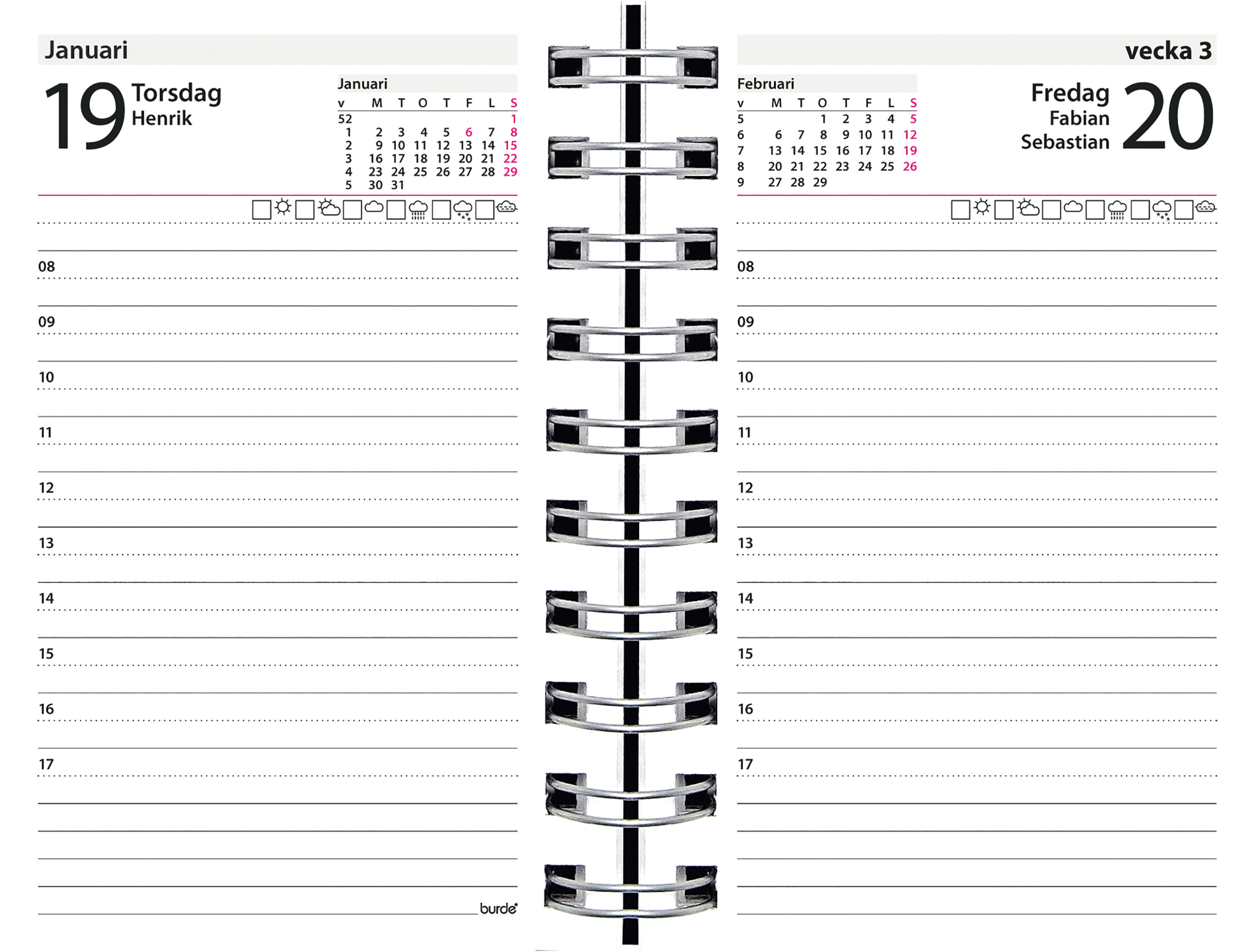 Almanacka 1015 Lilla Agendan refill 2020 16020288_2