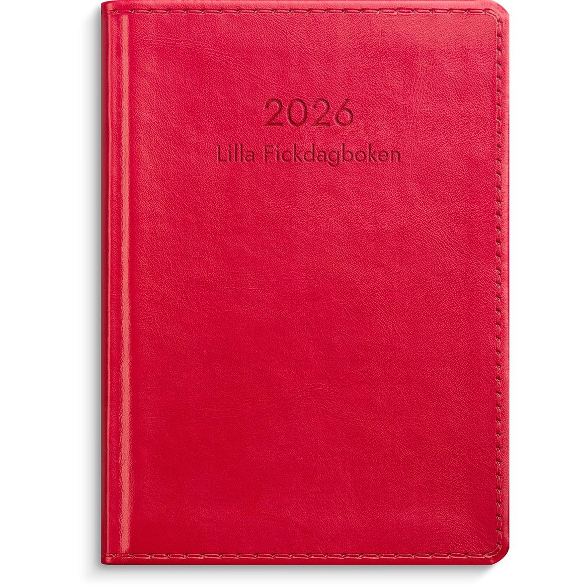 Almanacka 3257 Lilla Fickdagboken rött konstläder 2021 16020304_1