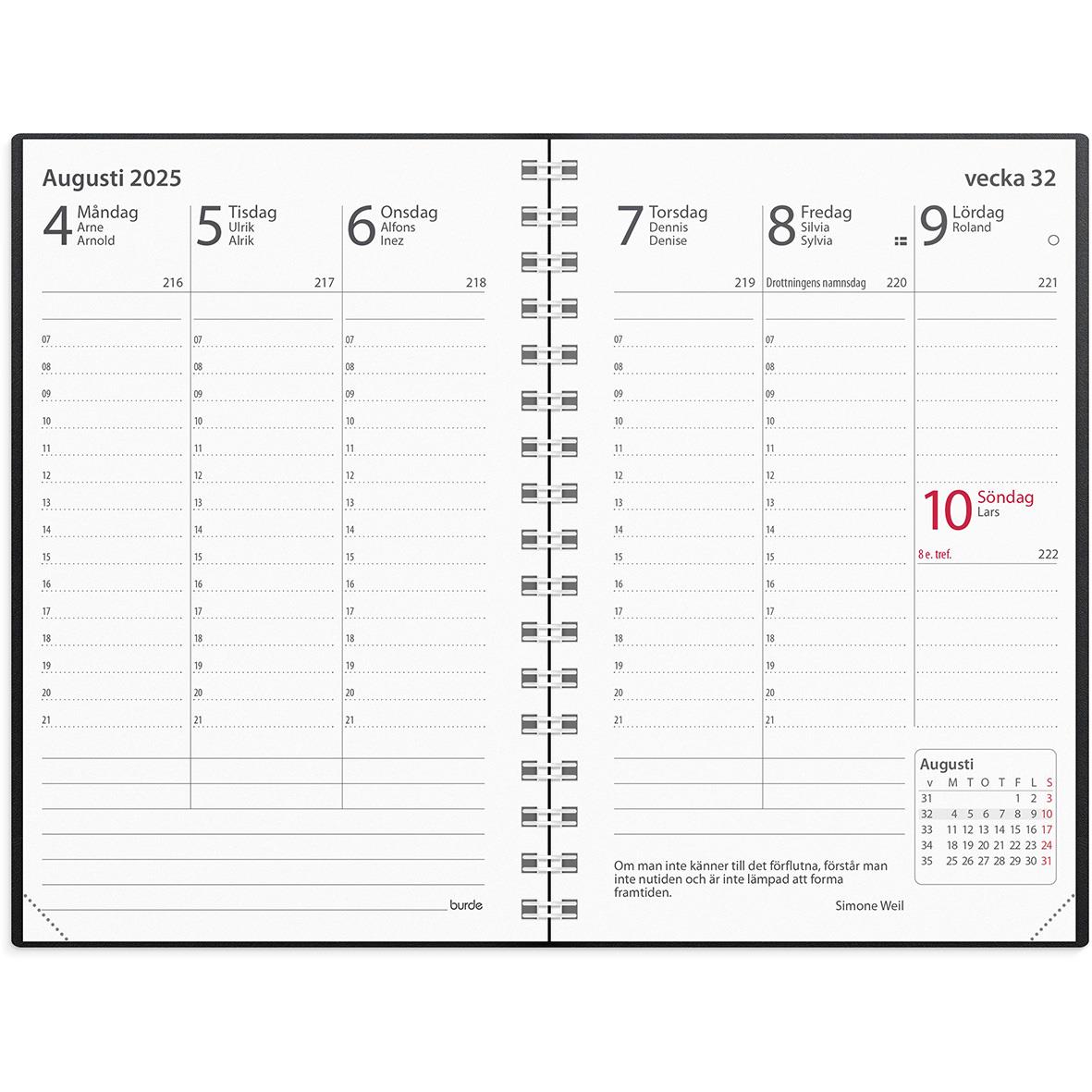Almanacka Burde 3343 Prestige Plast 2024 Svart 16020333_2