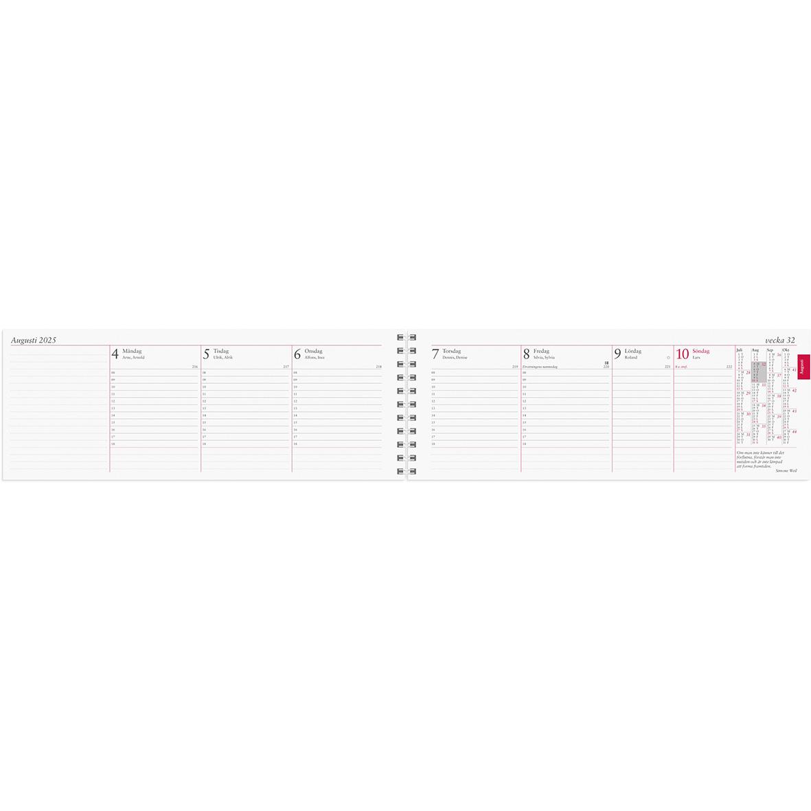 Almanacka Burde 1351 Stor Plankalender Spiral 2024 16030165_2