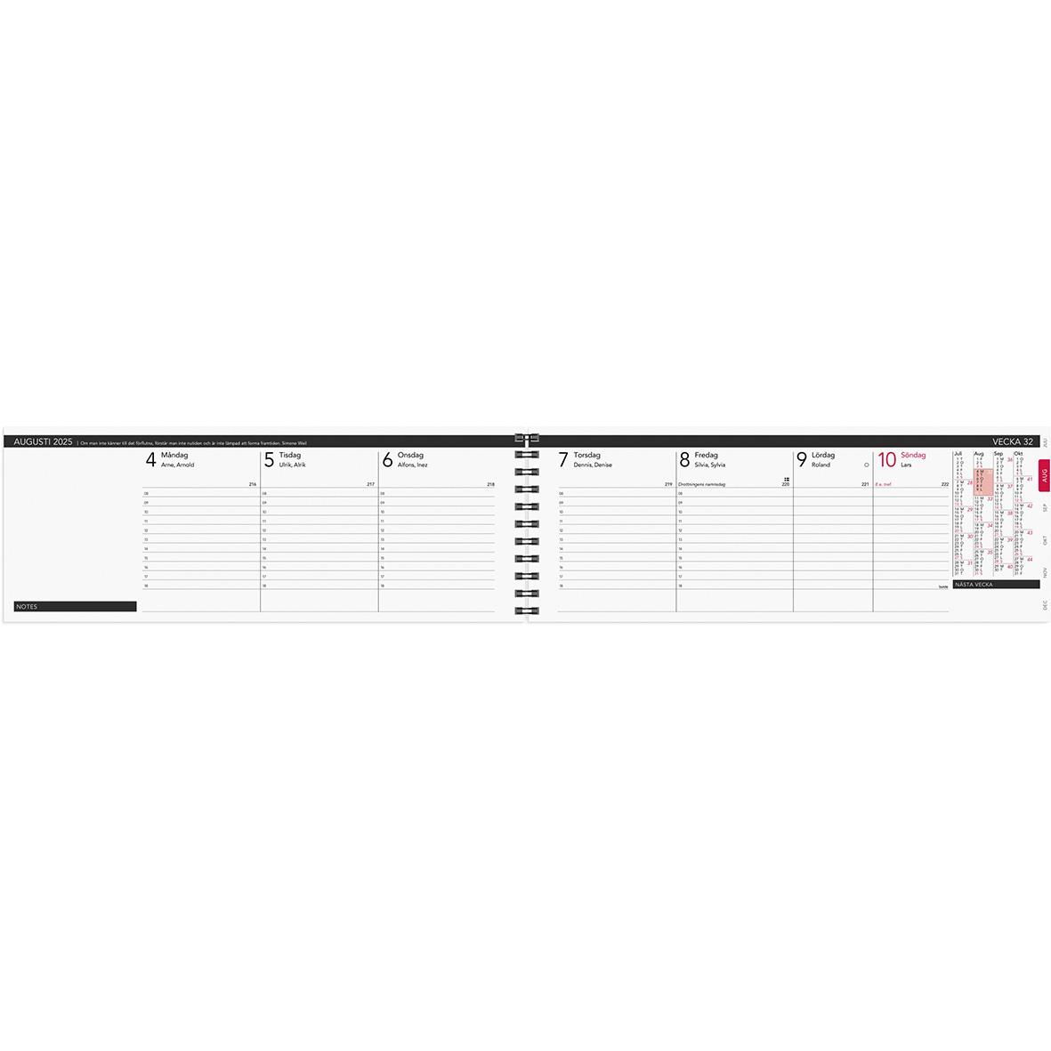 Almanacka Burde 1352 Stor Plankalender Elegant 2024 16030166_2