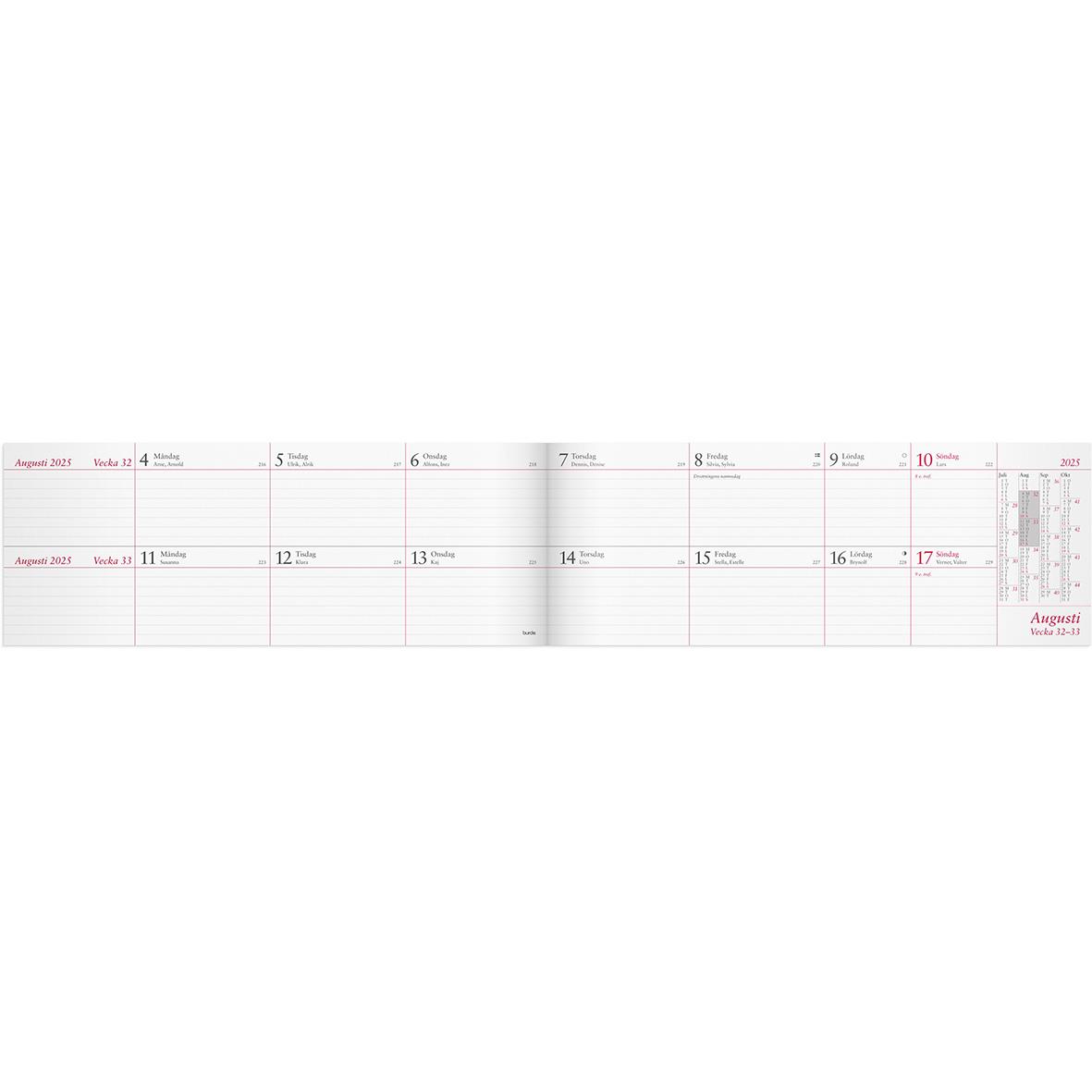 Almanacka Burde 1360 Tvåveckors Plankalender 2024 16030170_2