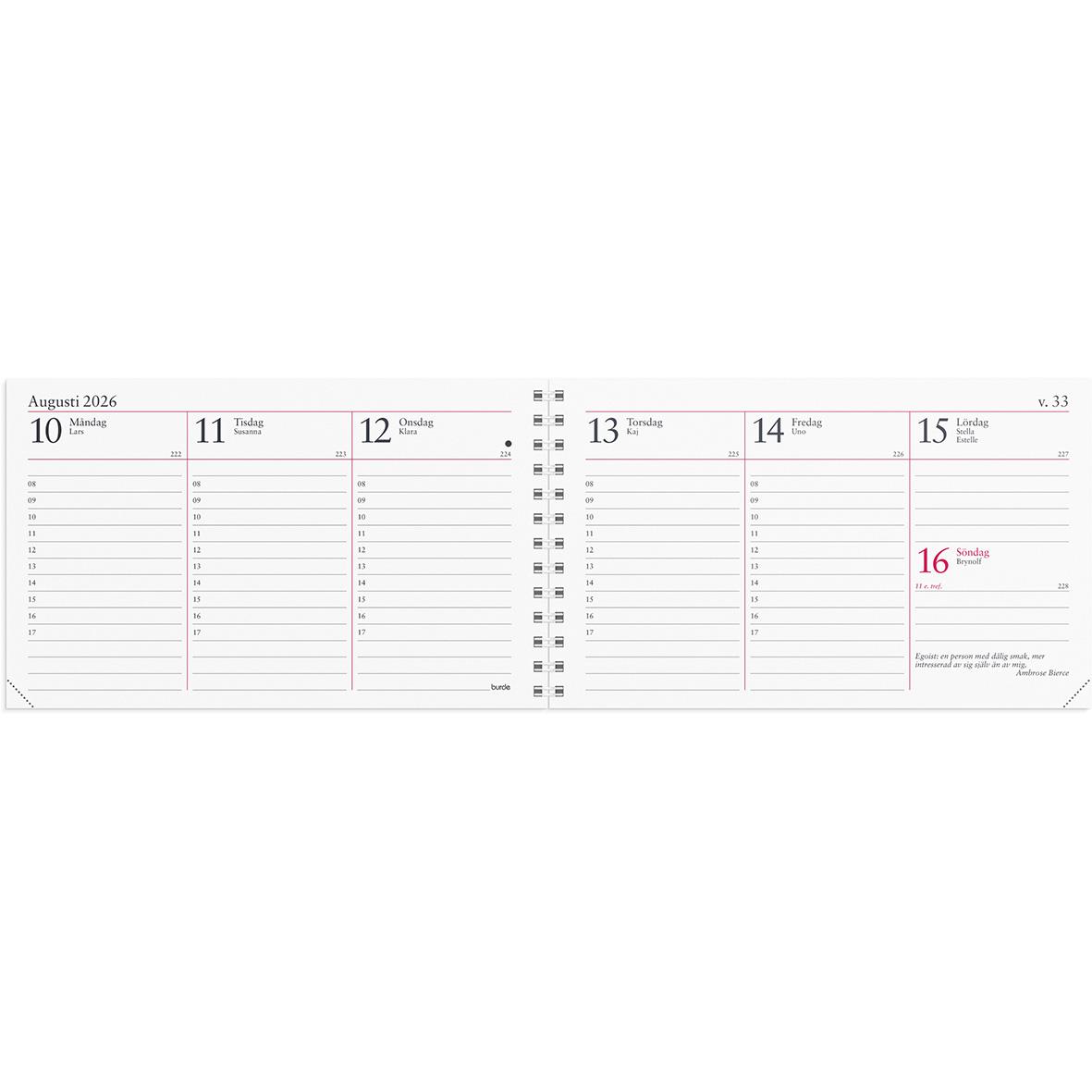 Almanacka Burde 1410 Veckokalendern Refill 2023 16030172_2