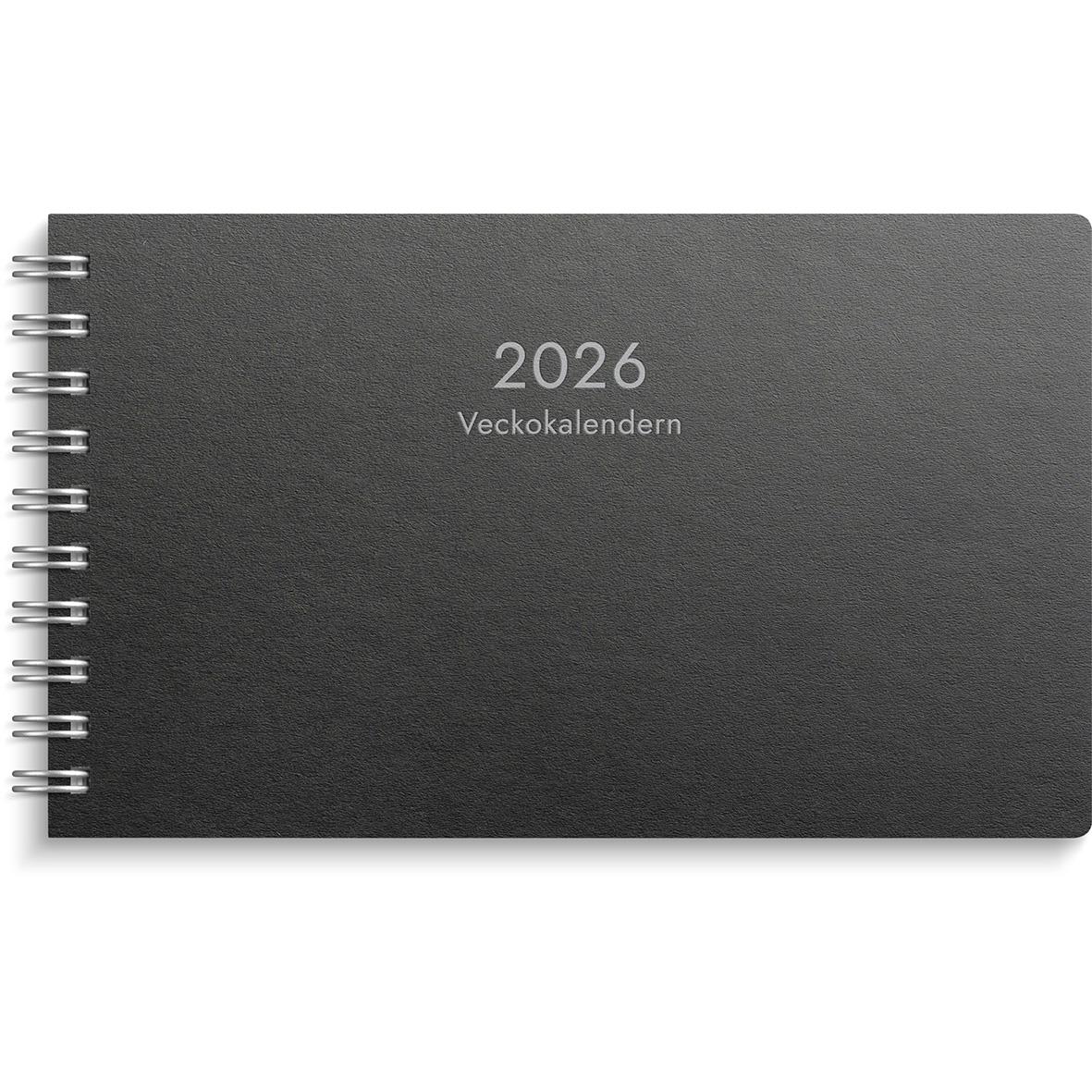 Almanacka Burde 1415 Veckokalendern ECO Line Miljökartong 2023 Svart 16030174_1