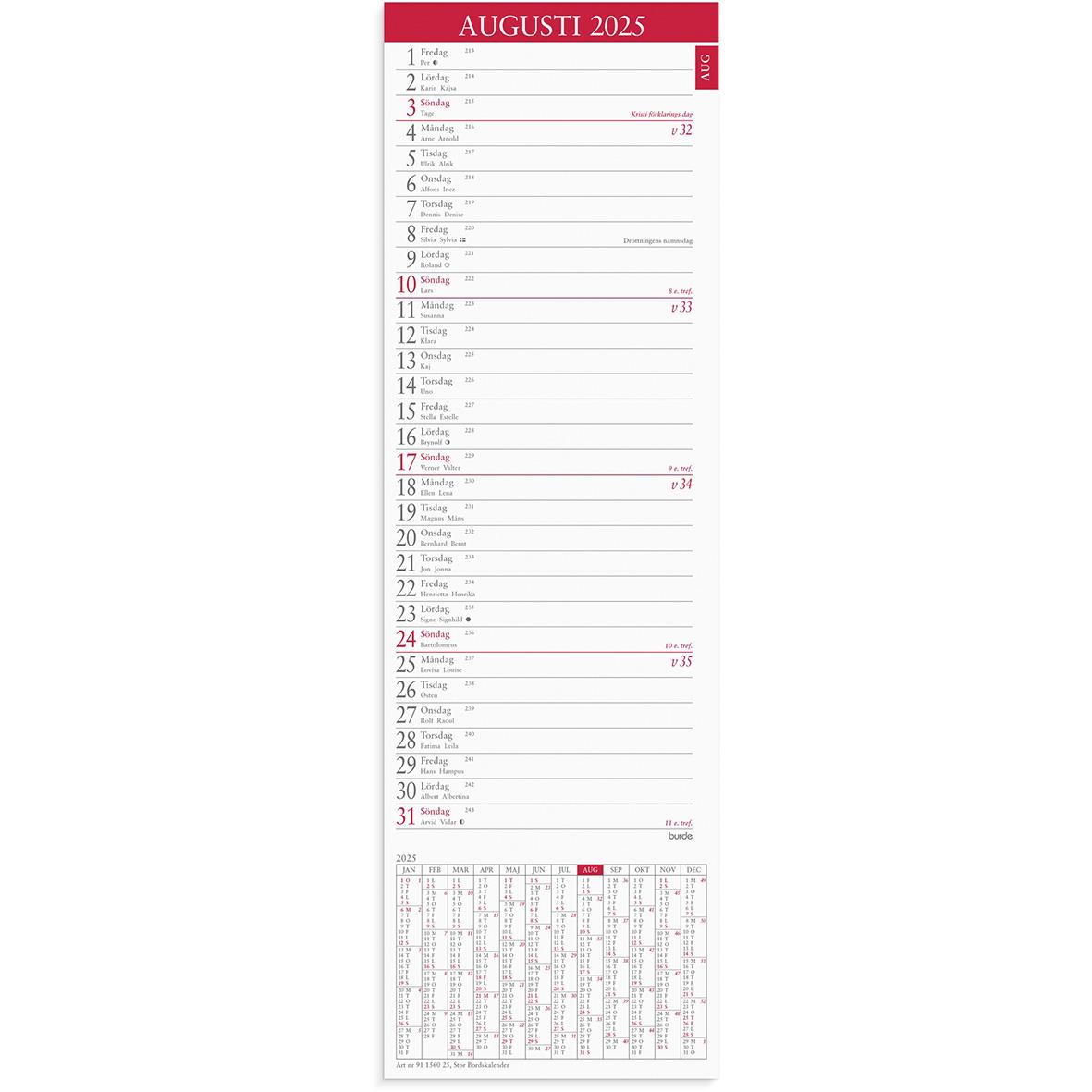 Almanacka Burde 1560 Stor Bordskalender 2024 16030184