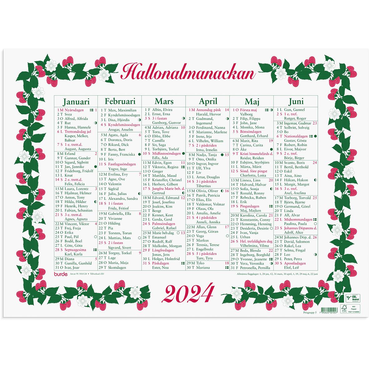 Almanacka Burde 5010 Stora Hallonalmanackan 2023 16030198