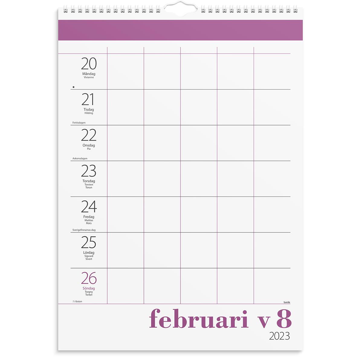 Väggkalender 1716 Väggagenda A3 2021 16030250_2
