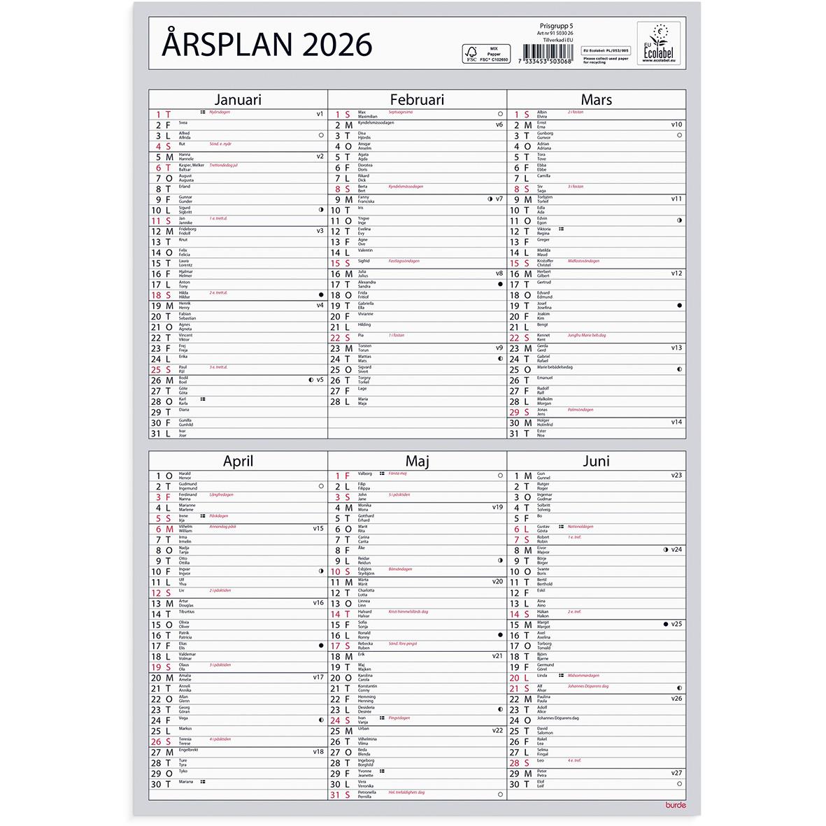 Arskalender För Utskrift - Kalender 2019 (36MS) - Michel Zbinden SV ...