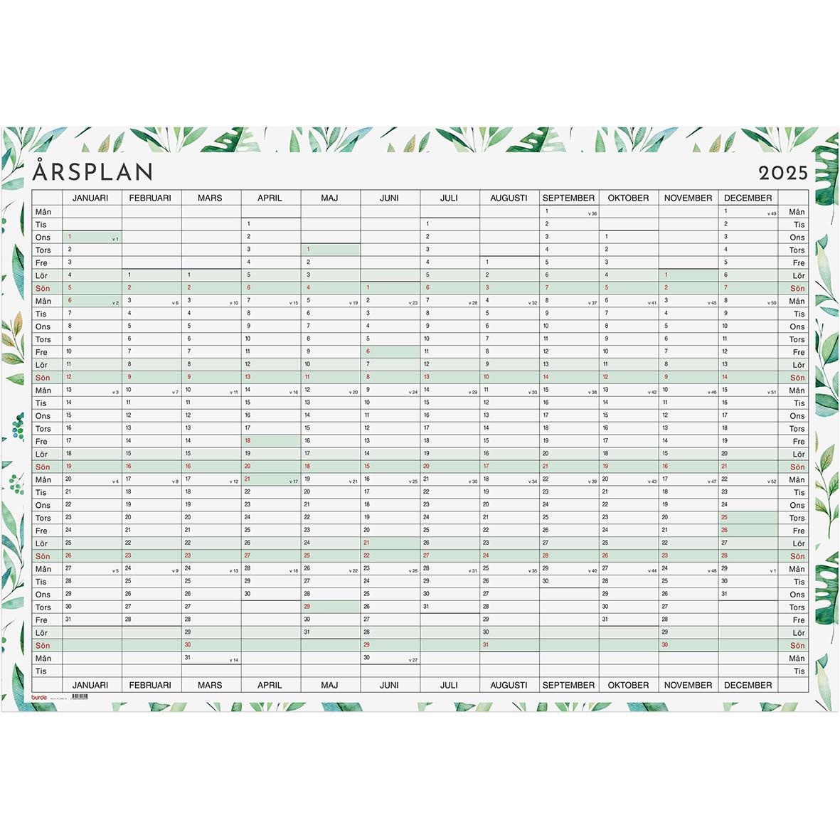 Almanacka 2482 Årsplanering Whiteboard | AllOffice