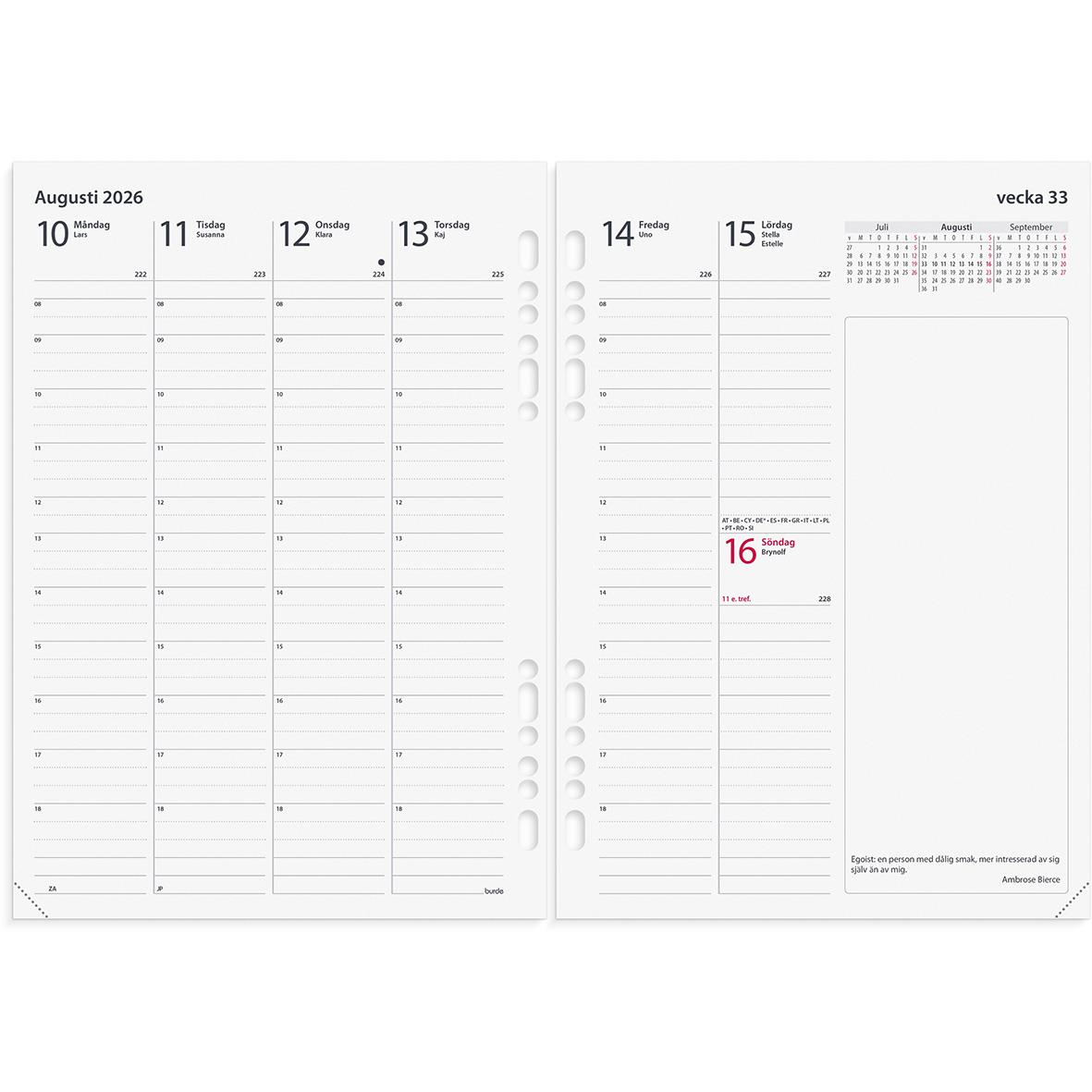Systemkalender 4811 Business 48 svart konstläder 2021 16060067_2