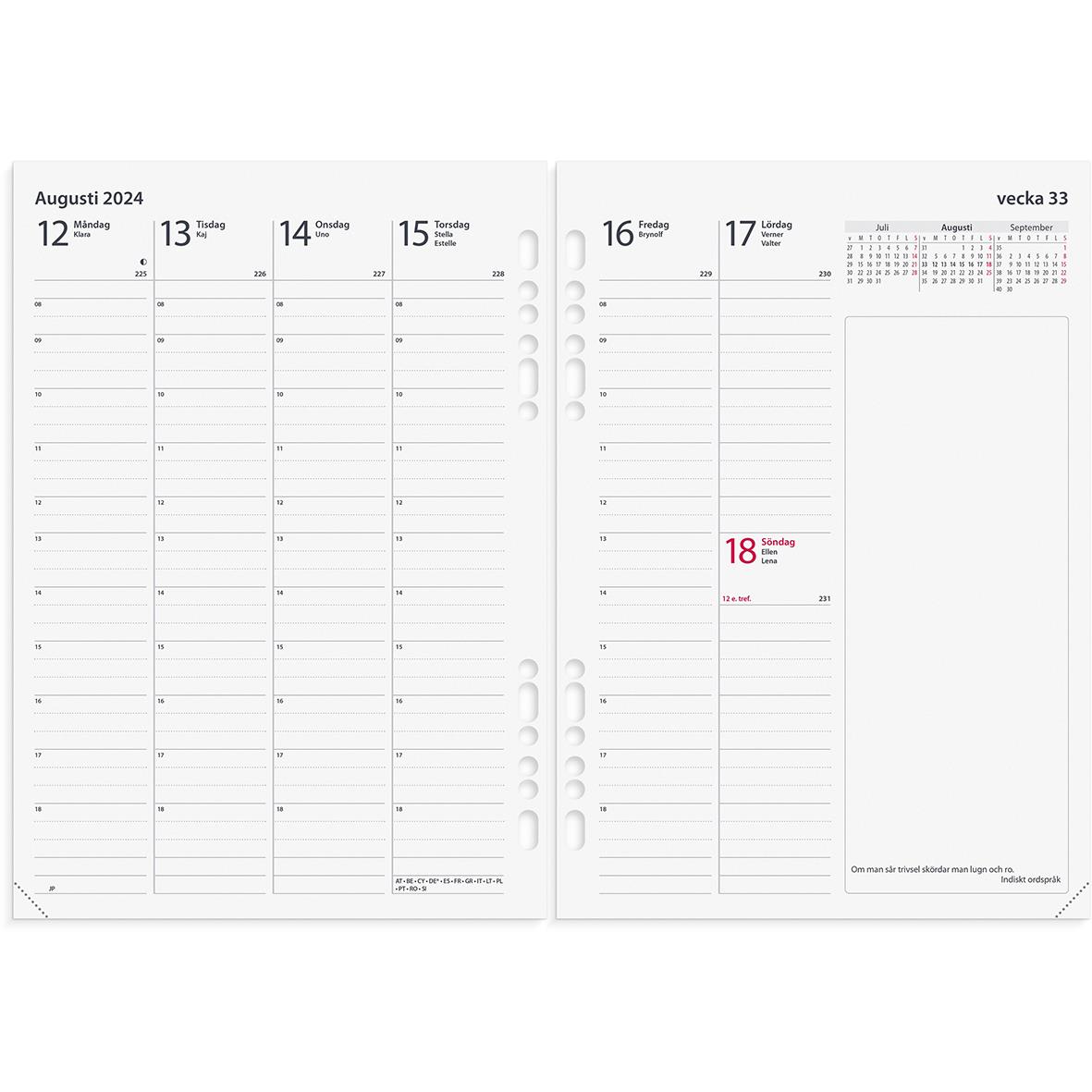 Almanacka 4819 Business Systemkalender Blå konstläder 2021 16080102_3