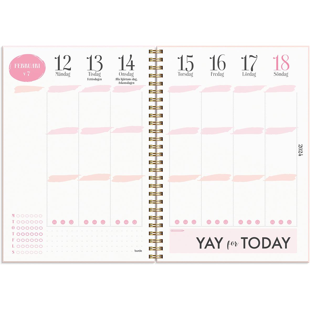 Almanacka 1033 Life Planner 20-21 rosa A5 16141467_3