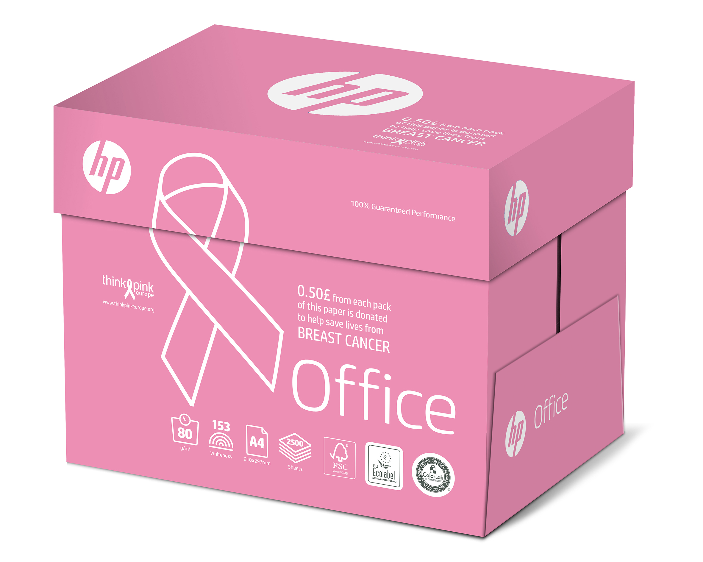 Kopieringspapper HP Rosa bandet 80g vitt ohålat A4 18010342_2