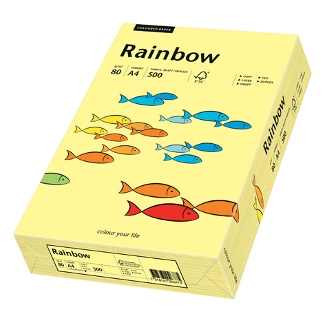 Kopieringspapper Rainbow light yellow A4 80g 21010002