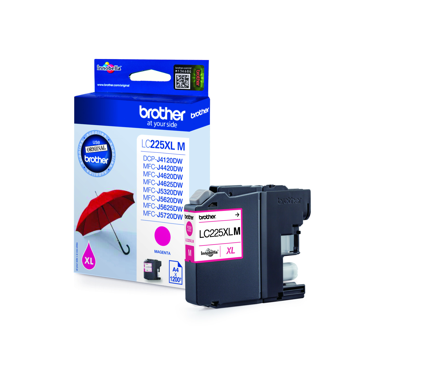 Bläckpatron Brother LC225XLM Magenta 26011026