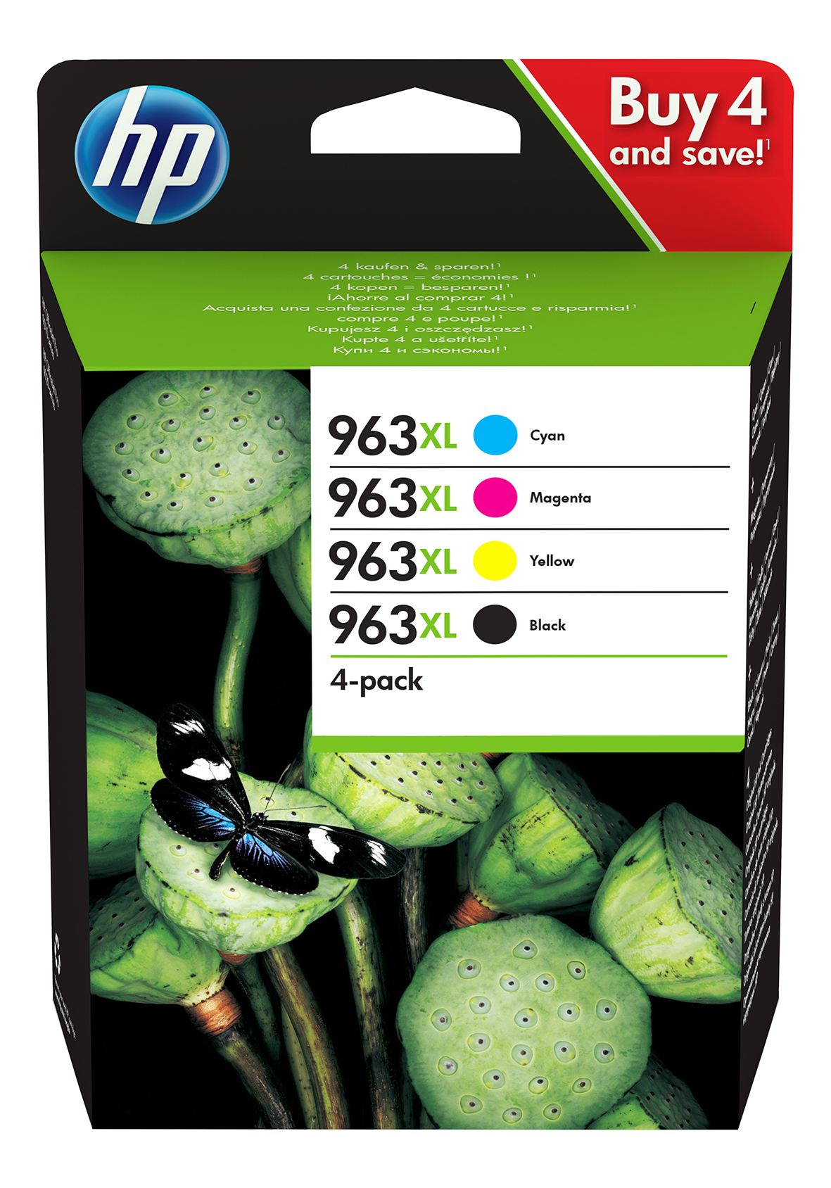 Bläckpatron HP No 963XL 3YP35AE B/C/M/Y 4-pack 26011424