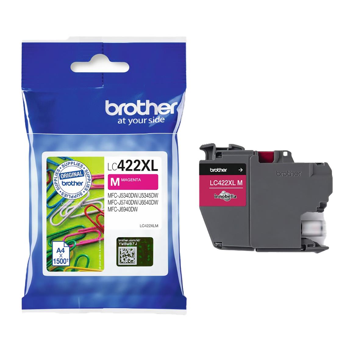 Bläckpatron Brother 1500sid LC422XLM Magenta 26011611