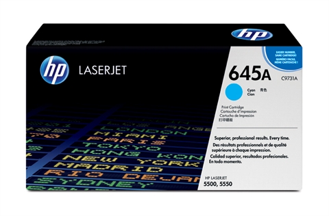 Lasertoner HP 645A C9731A Cyan 27041431