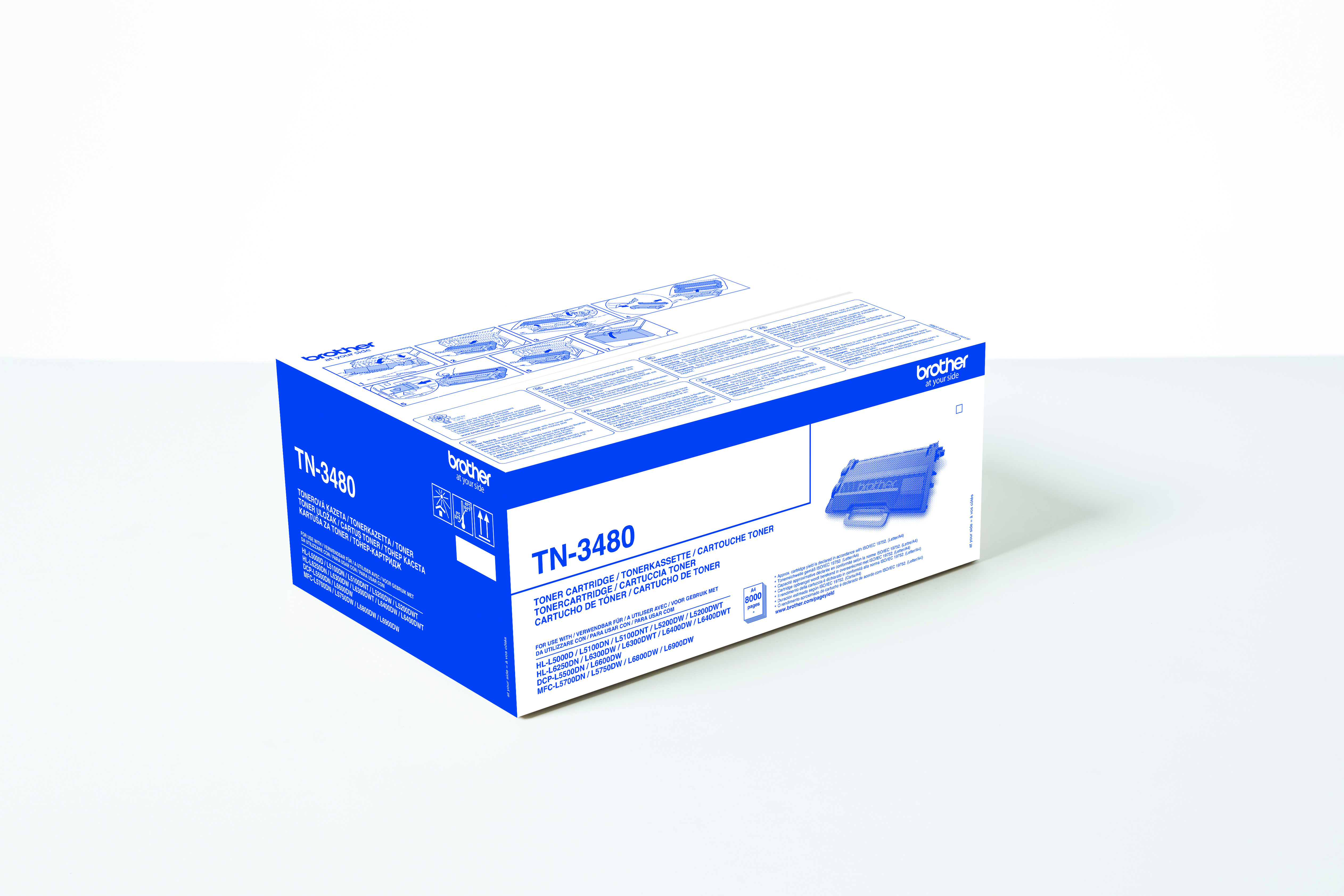 Lasertoner Brother 8000sid TN3480 Svart 27042912_2