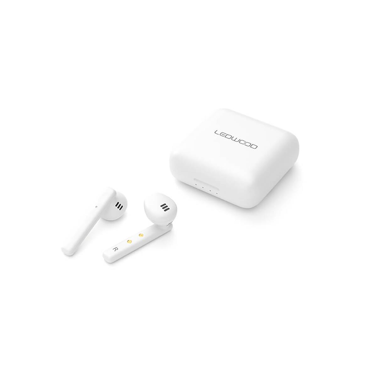 Hörlur Ledwood trådlös in-ear vit 34044313_2