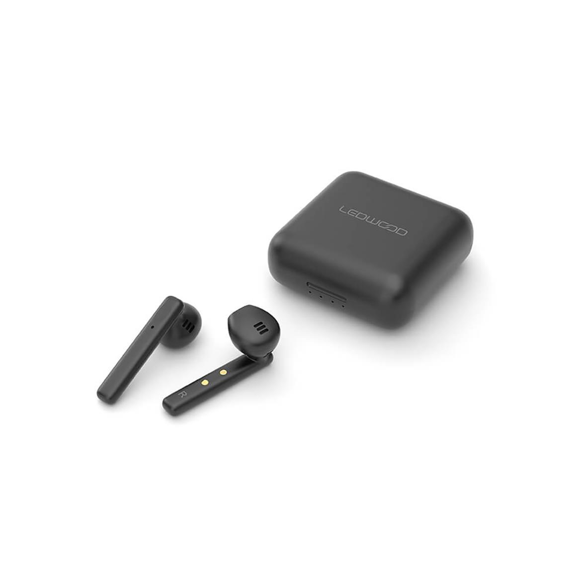 Hörlur Ledwood trådlös in-ear svart 34044314_2