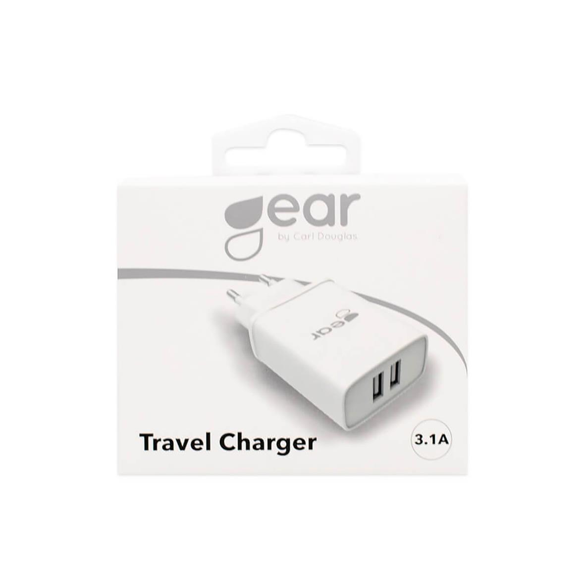 Laddare Gear 220V 2xUSB-A 3,1A Vit 34050892_2