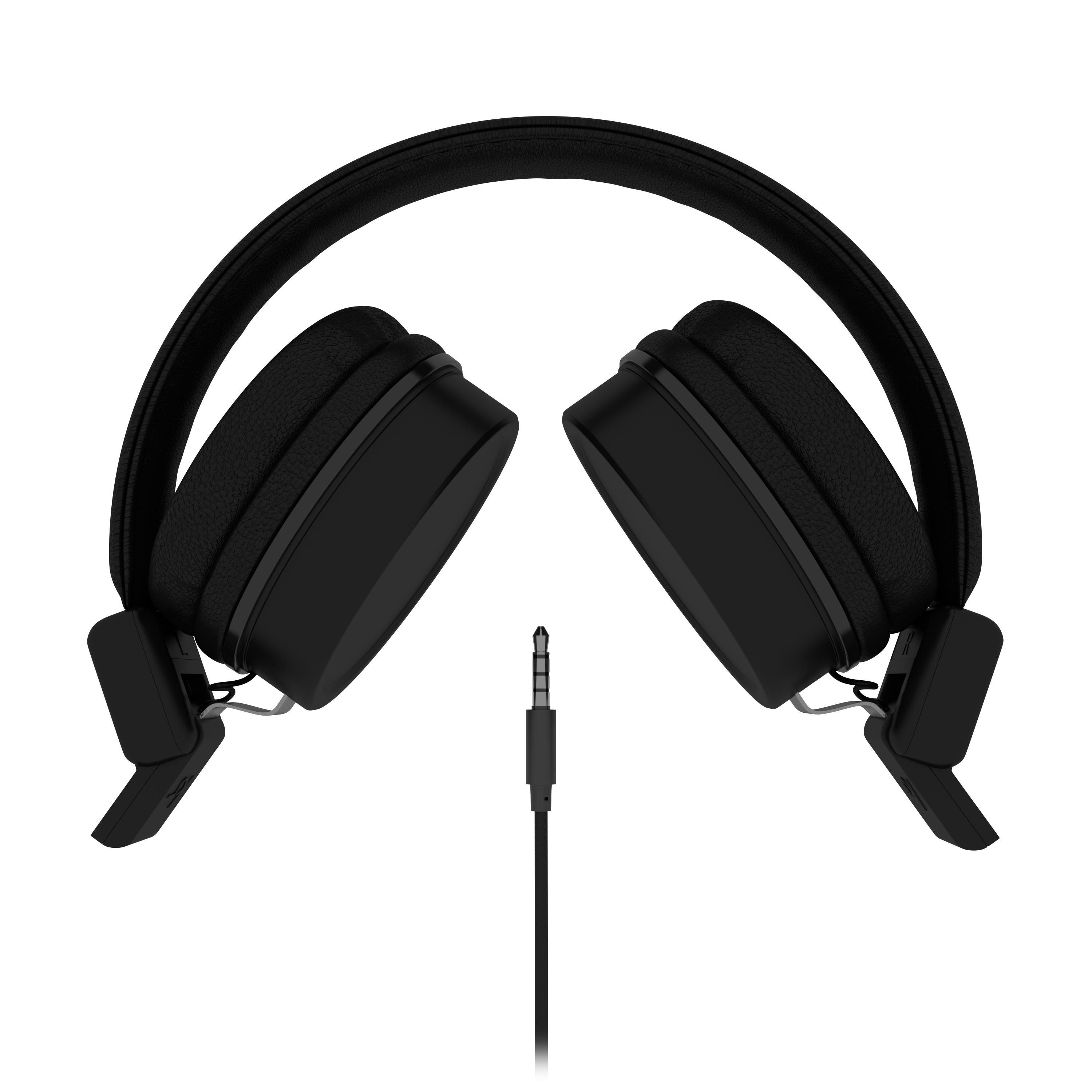 Hörlur Kitsound On-Ear 3,5mm anslutning svart 34080578_4