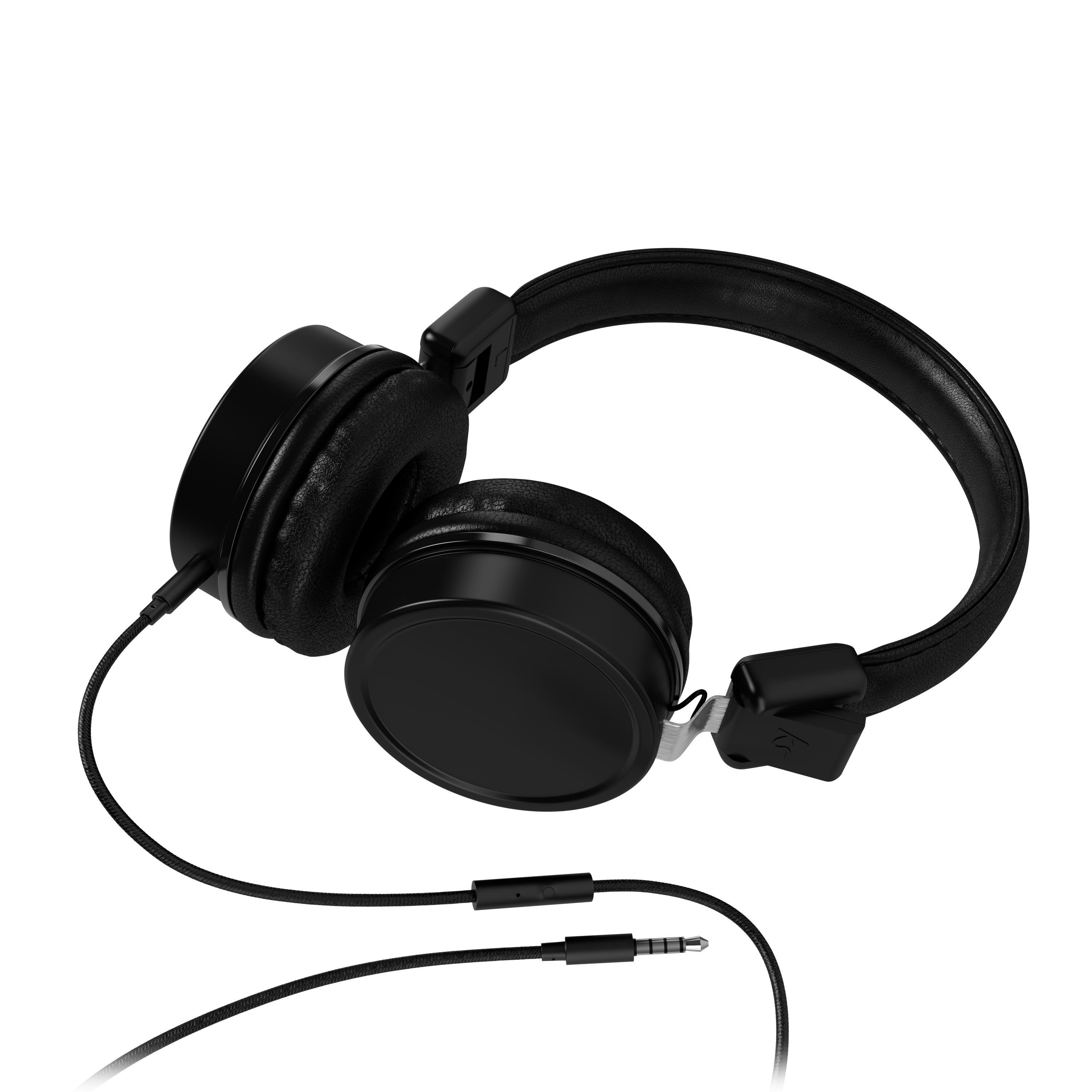 Hörlur Kitsound On-Ear 3,5mm anslutning svart 34080578_5