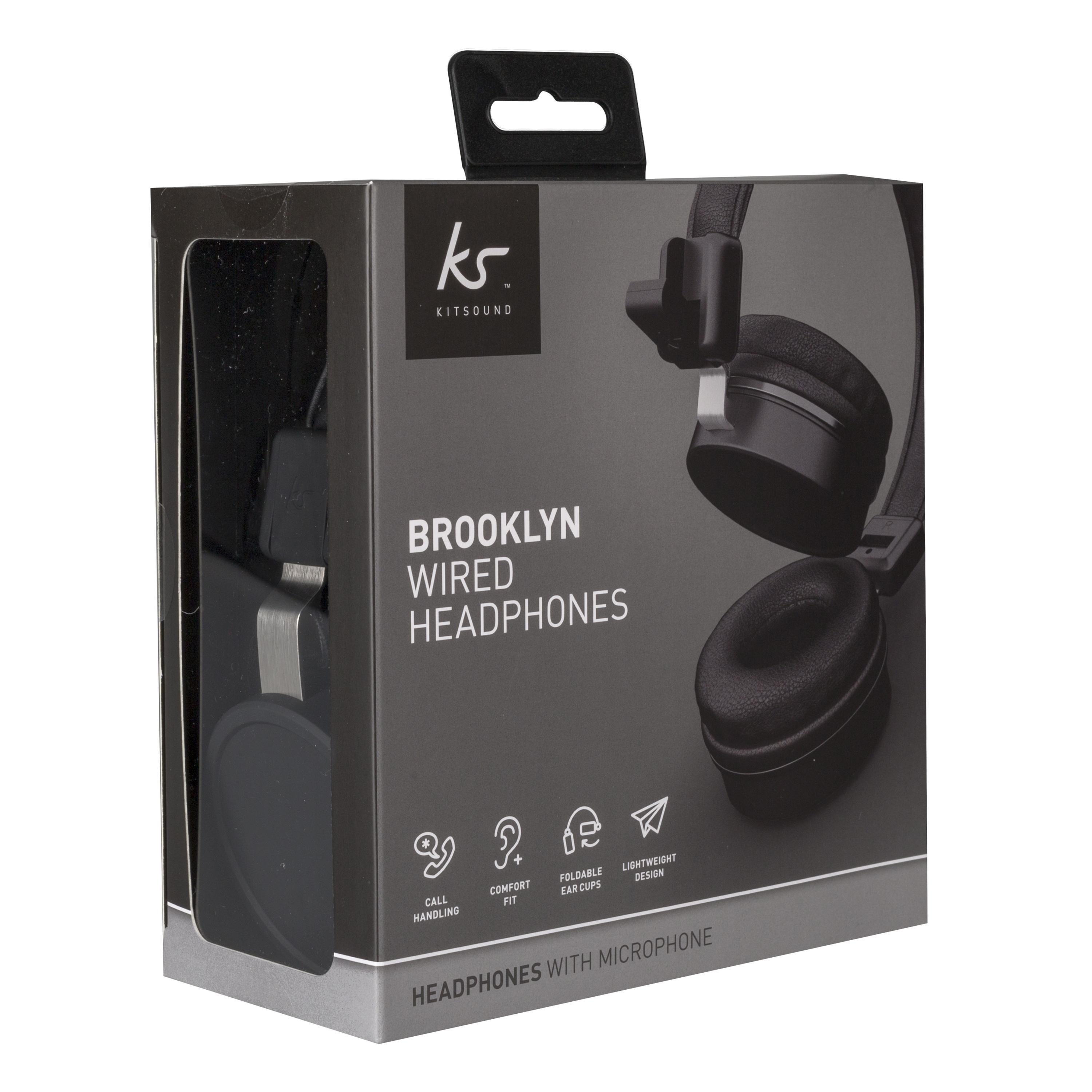 Hörlur Kitsound On-Ear 3,5mm anslutning svart 34080578_6