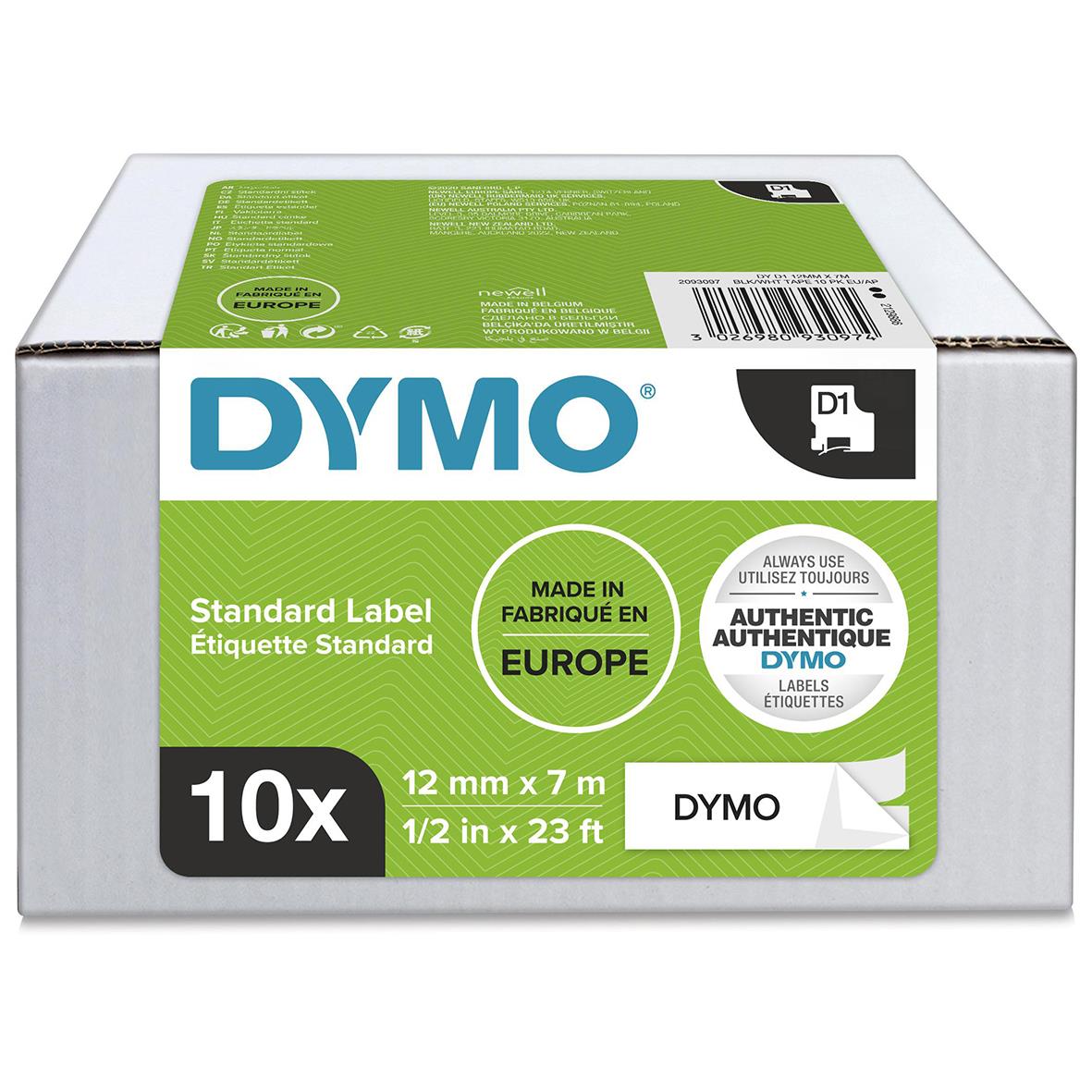 Märkband Dymo D1 12mm x 7m svart/vit 35252678_2