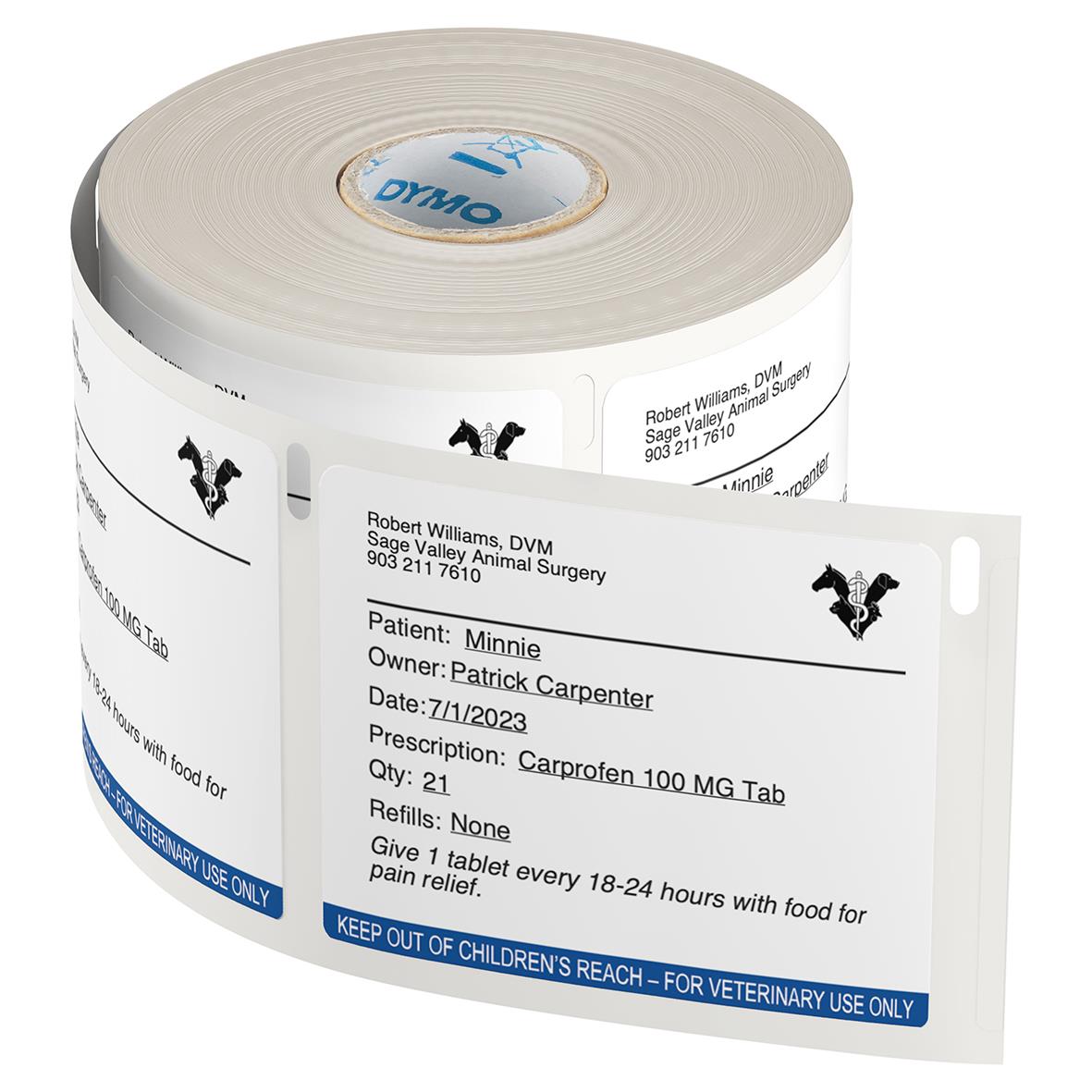Etikett Dymo Labelwriter Veterinär 70x54mm 35252755_1