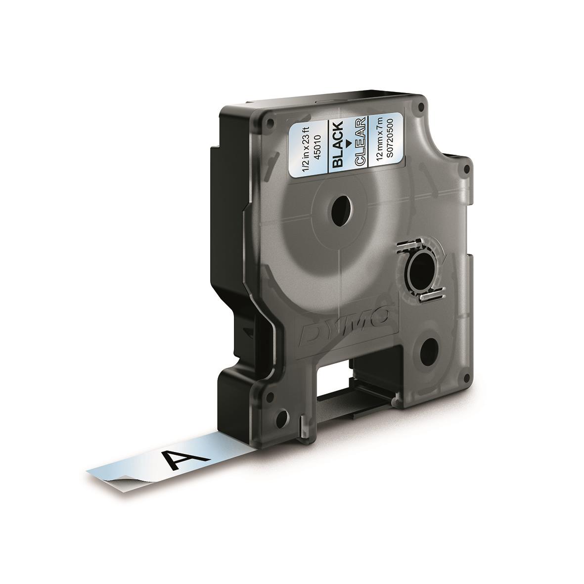 Märkband Dymo D1 12mm Svart/Klar 7m 35270017_1