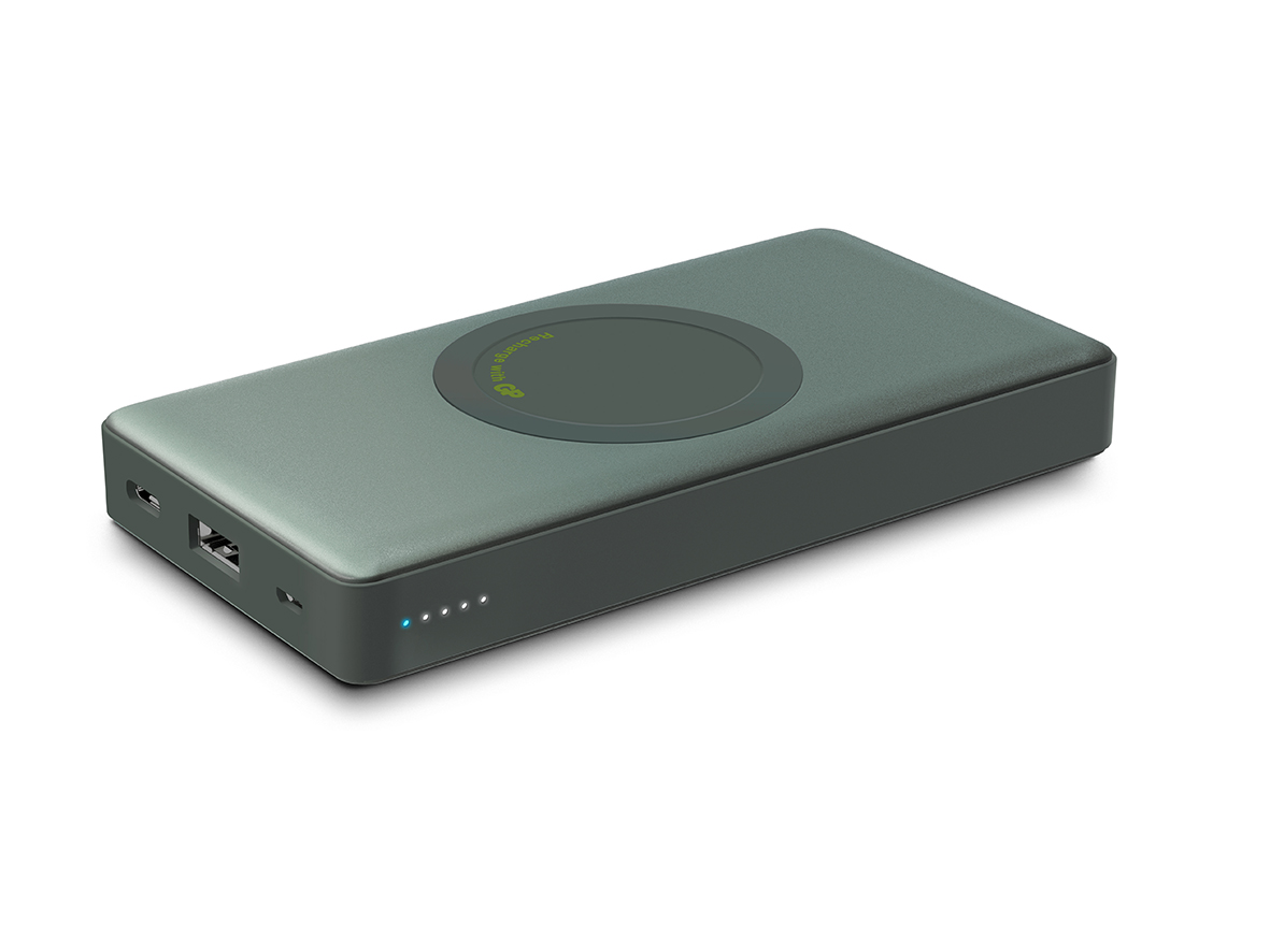 Trådlös laddare GP Q10A Powerbank Qi 10000mHa grå 36080452_1