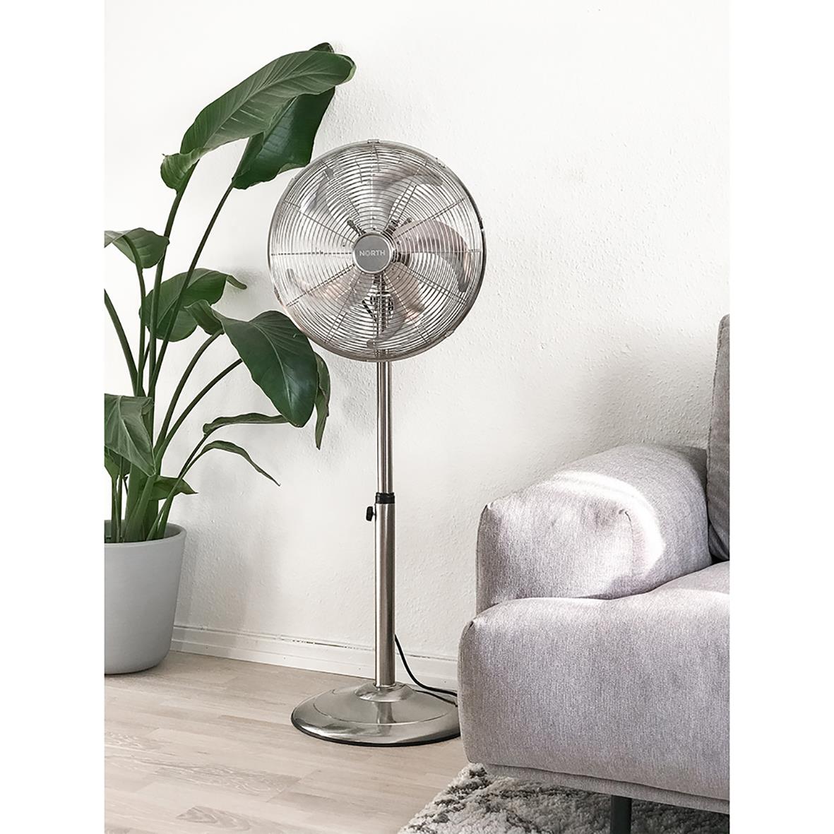 Fläkt North Golvfläkt Premium Satin Chrome 40cm 39200088_2