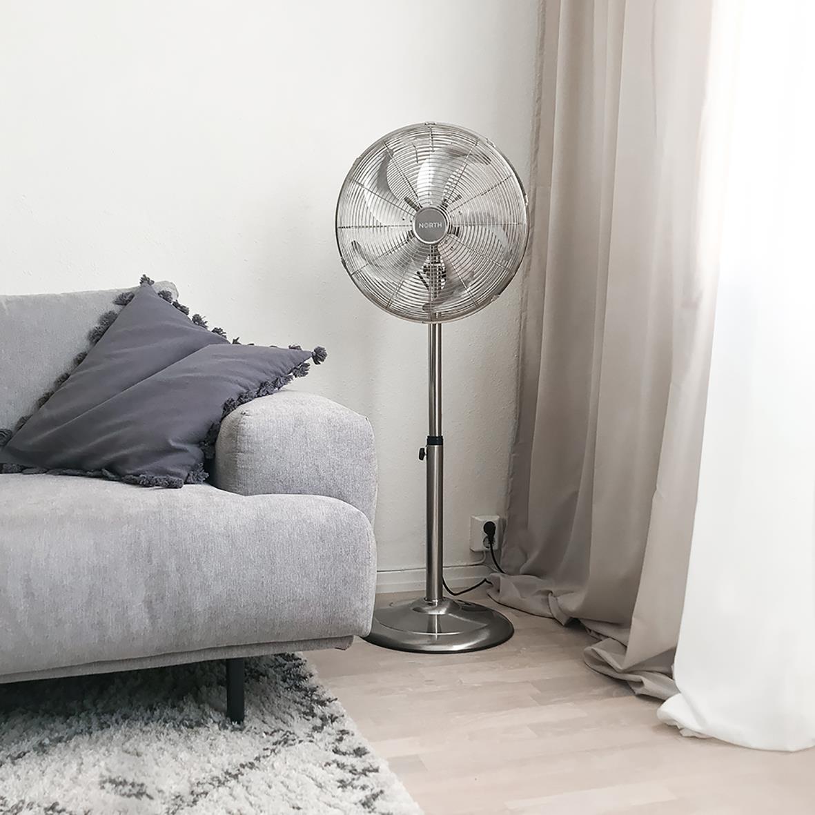 Fläkt North Golvfläkt Premium Satin Chrome 40cm 39200088_3