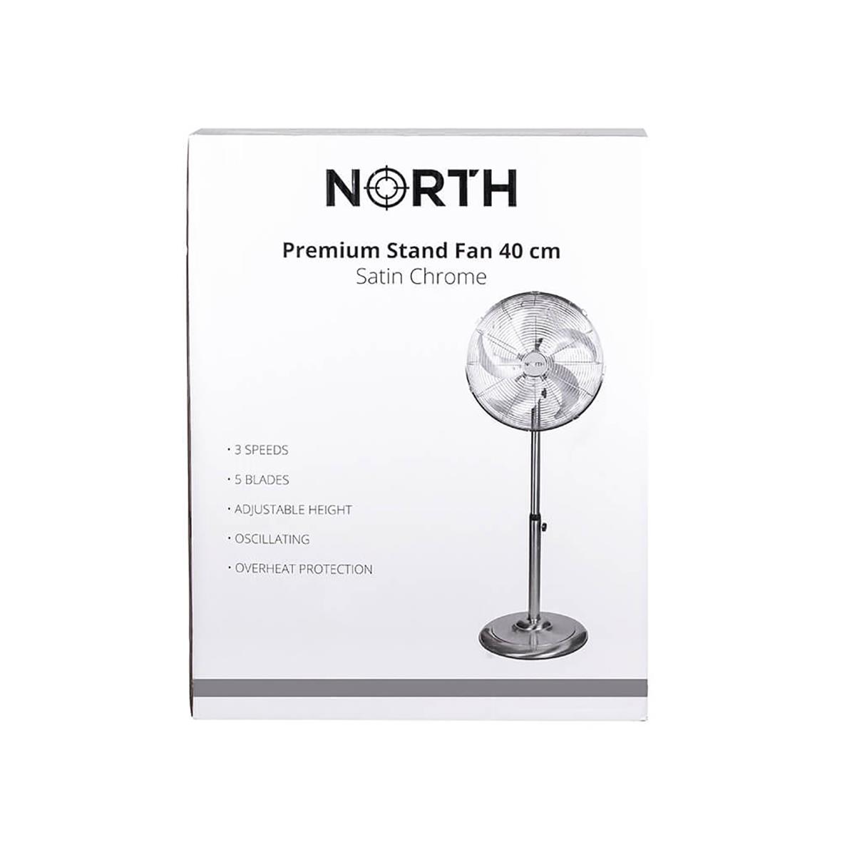 Fläkt North Golvfläkt Premium Satin Chrome 40cm 39200088_4