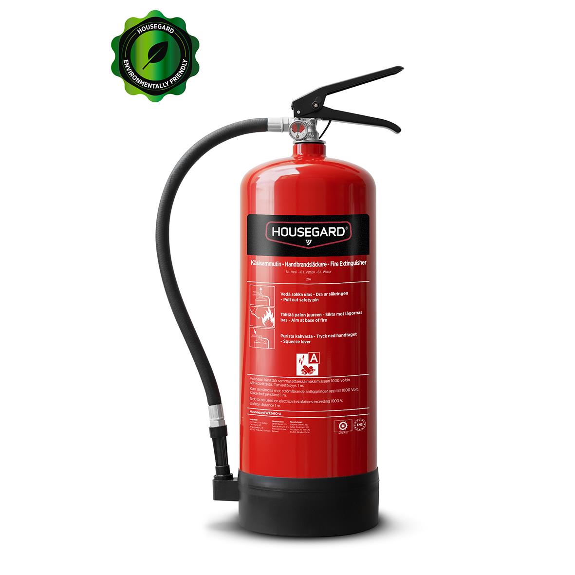 Brandsläckare Housegard Vattensläckare 21A Röd 6L 39300129_1