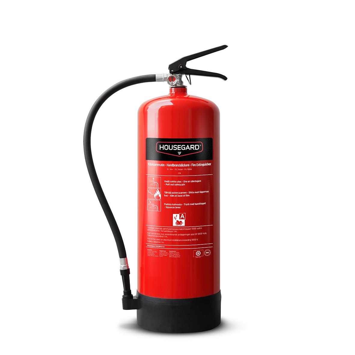 Brandsläckare Housegard Vattensläckare 27A Röd 9L 39300130_4