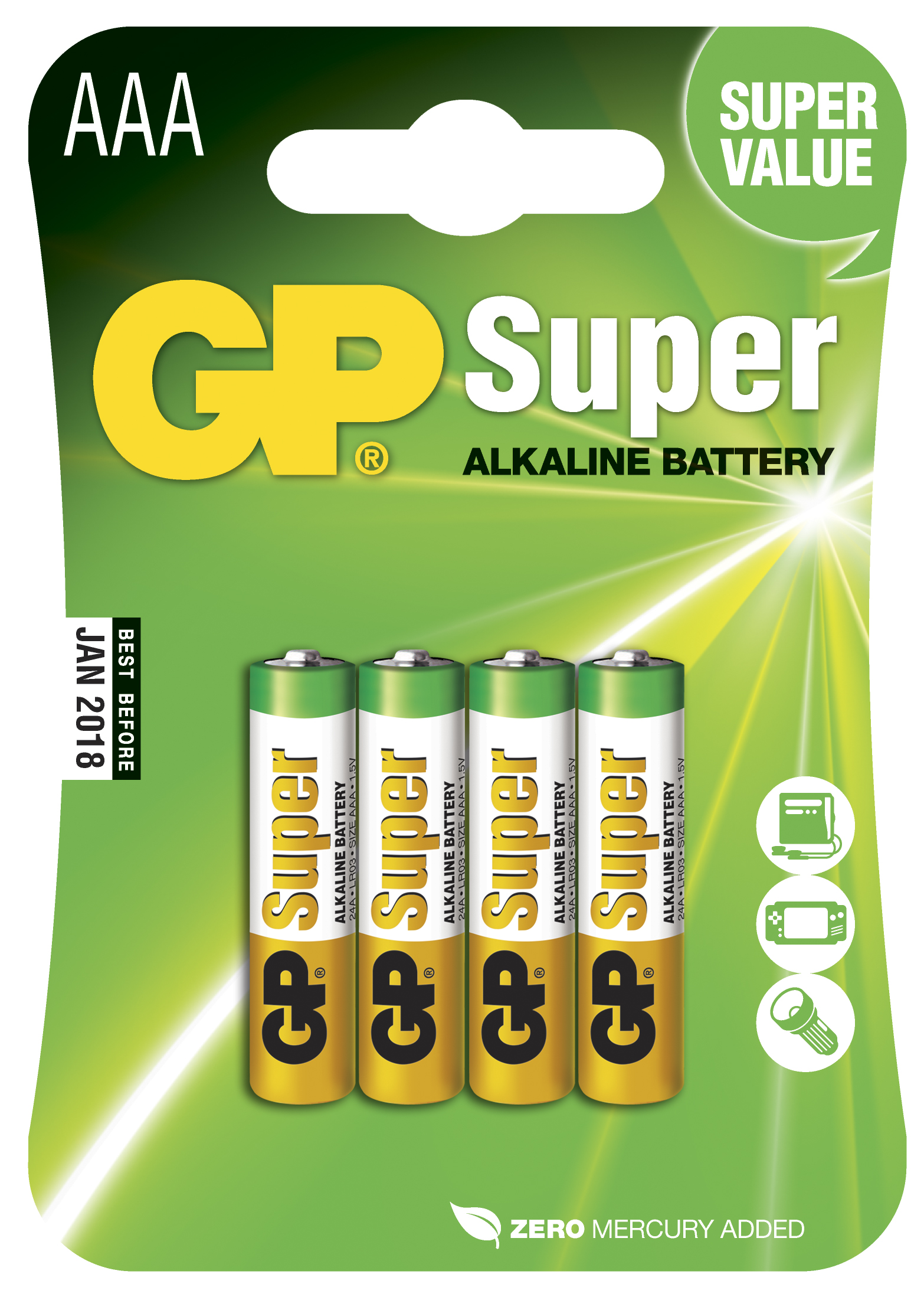 Batteri GP Super Alkaline LR03 AAA 39400035_1