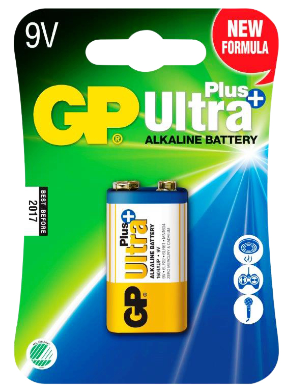 Batteri GP Ultra Plus 6LF22/9V 39400060