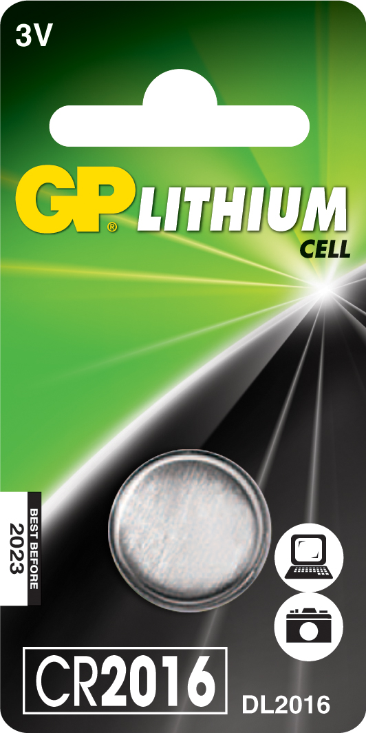 Batteri GP Lithium Knappcell CR2016 3v 39413952