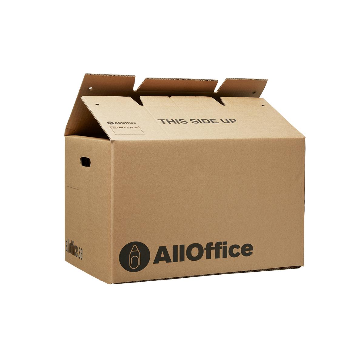 Flyttlåda AllOffice 7 mm dubbellwell brun 560x385x350mm 40020045_1