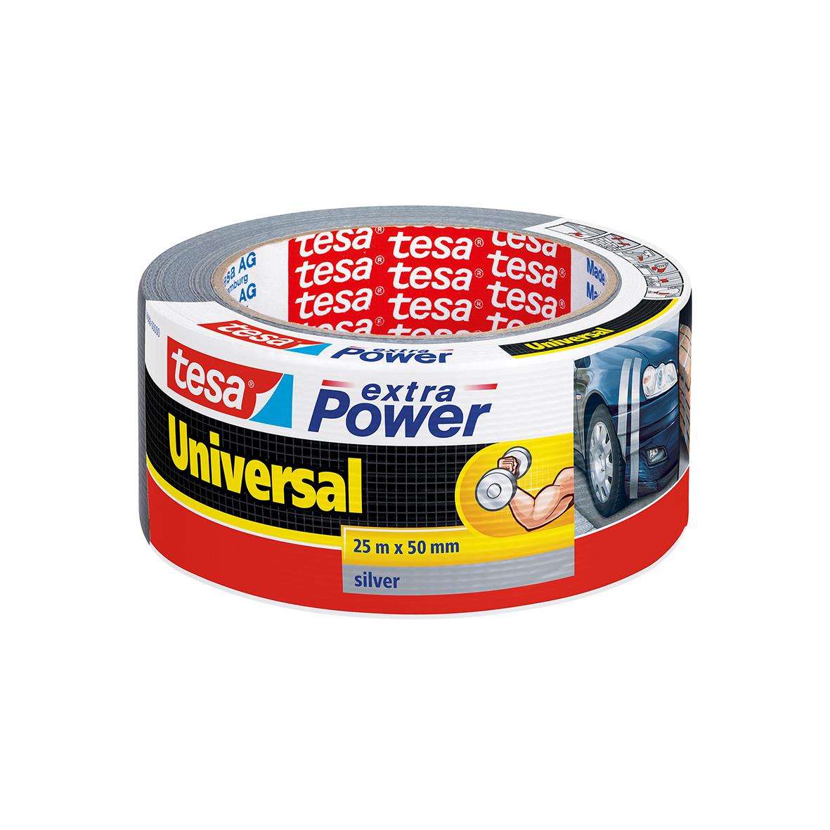 Silvertejp Tesa Extra Power Universal grå 50mm x 25m 42060011