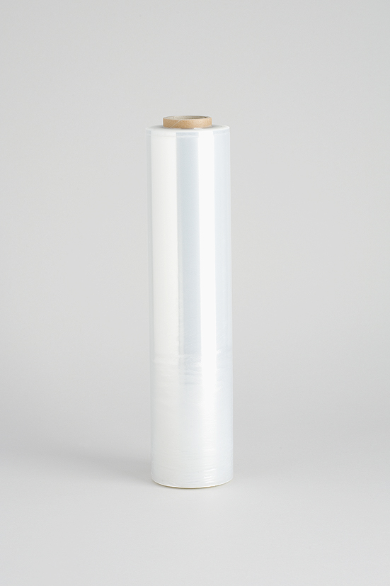 Sträckfilm plangjuten LLD polyeten transparent 450x0,02mm x 300m 2,48kg 43010034
