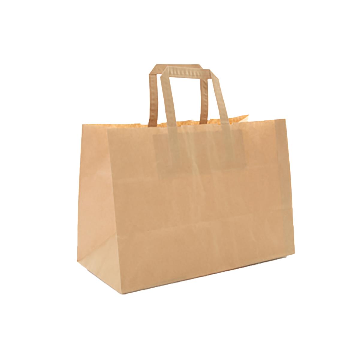 Pappersbärkasse Plant m platta handtag brun 17 l 45510001